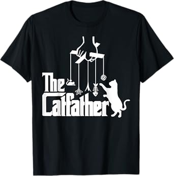 Funny Cat Dad Life The Catfather Fathers Day Mens Vintage T-Shirt