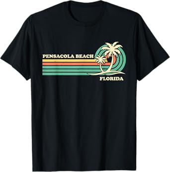 Vintage Retro Summer Vacation Florida Pensacola Beach T-Shirt
