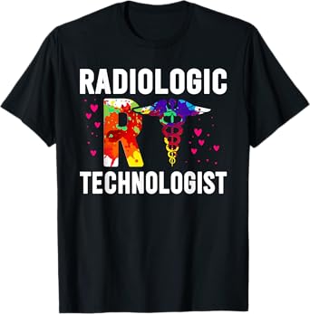 Colorful Radiologic Technologist RT Radiology X-Ray Rad Tech T-Shirt