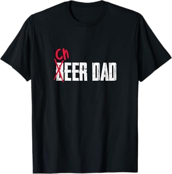 Cheer Dad Beer Dad Cheerleading Father Father's Day T-Shirt