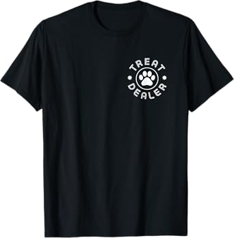 Treat Dealer Dog Lover gifts Minimal Paw Print Pet Owner T-Shirt
