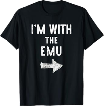I'm With The Emu Costume Halloween Matching Couple T-Shirt