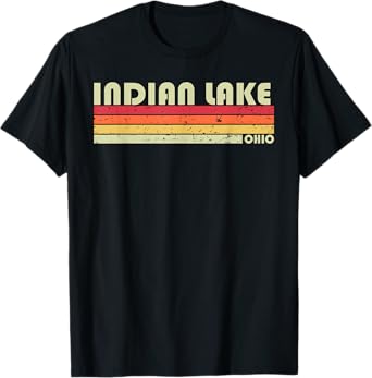 INDIAN LAKE OHIO Funny Fishing Camping Summer Gift Men Women Girls Kids T-Shirt
