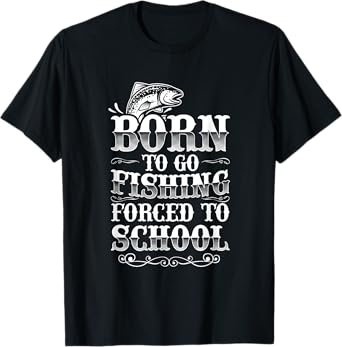 Fishing Shirts Boys Funny Fishing Graphic Kids Fishermen T-Shirt