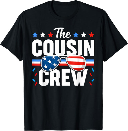 Cousin Crew 4th of July Patriotic American Family Matching T-Shirt