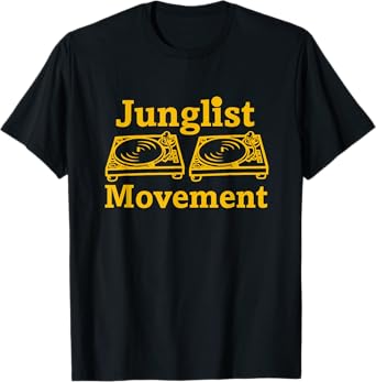 Drum n Bass Raver Junglist Movement DJ Turntables Art Design T-Shirt