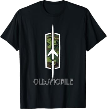 Oldtimer Show Vintage Oldsmobile Camouflage Rockets Logo T-Shirt