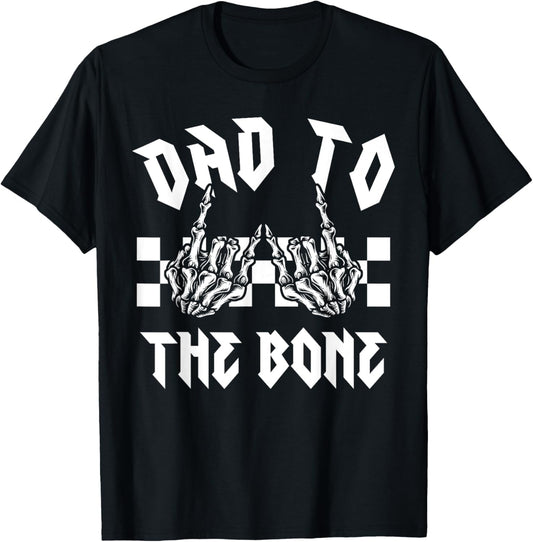 Halloween Dad To The Bone Funny Skeleton Hand Mens T-Shirt