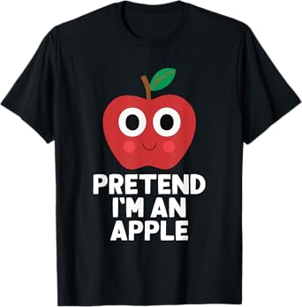 Easy Pretend I'm An Apple Costume Halloween Funny T-Shirt