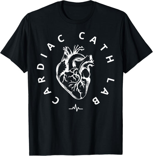 Vintage Cardiac Cath Lab Heart Cardiology Cardiac Nurse T-Shirt