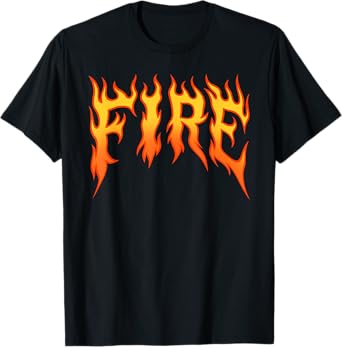 FIRE Couple Matching DIY Last Minute Halloween Party Costume T-Shirt