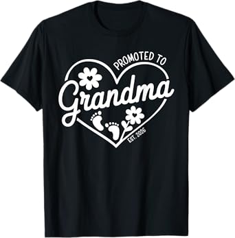 Promoted to Grandma est. 2026 Baby Announcement for Grandma T-Shirt
