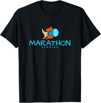 Marathon Florida T-Shirt, Fun Fish Novelty T-Shirt T-Shirt