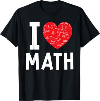 I Love Math Heart Math T-Shirt