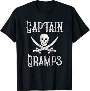 Boat Captain Gramps TShirt Grandpa Gift