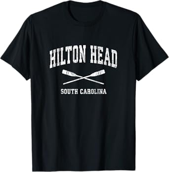 Hilton Head Island South Carolina Vintage Nautical Paddles S T-Shirt
