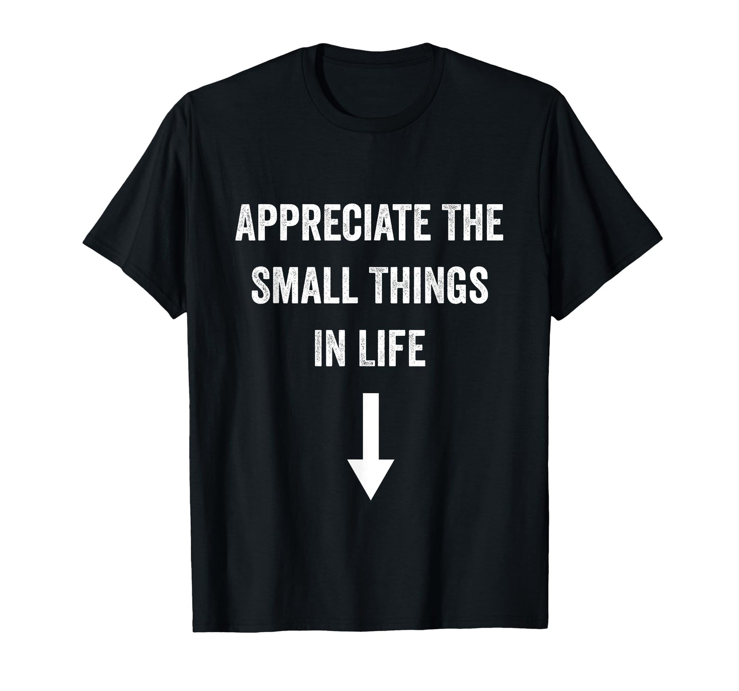 Appreciate The Small Things In Life Funny Arrow Sarcasm Joke T-Shirt