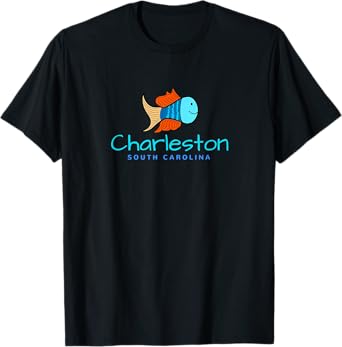 Charleston SC T-Shirt, Fun Fish South Carolina Tee T-Shirt
