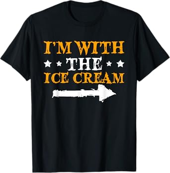 I'm With The Ice Cream Funny Couple Halloween Men Women T-Shirt