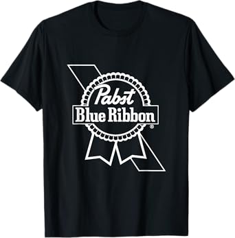 Pabst Blue Ribbon White Logo T-Shirt