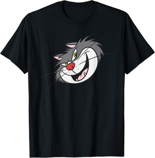 Disney Villains Lucifer the Cat Cinderella Big Face Costume T-Shirt