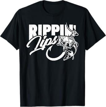 Rippin' Lips Fishing Fisherman Funny T-Shirt