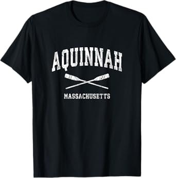 Aquinnah Massachusetts Vintage Nautical Paddles Sports Oars T-Shirt