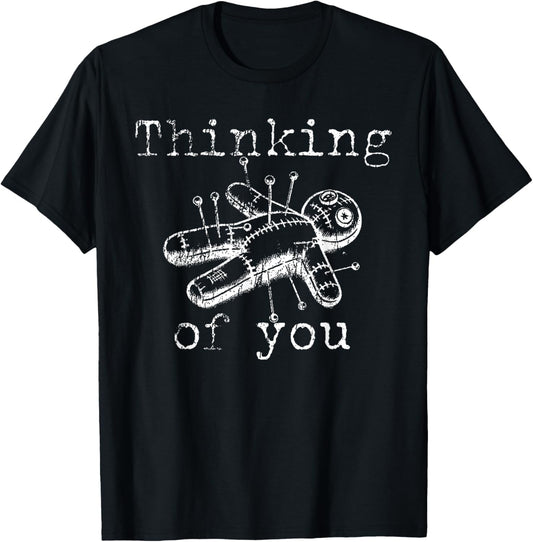 Vintage Thinking Of You Funny Voodoo Doll T-Shirt