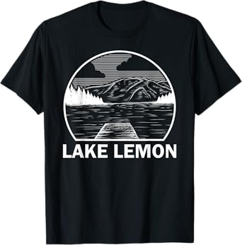 LAKE LEMON INDIANA Funny Fishing Camping Summer Gift T-Shirt