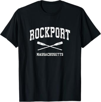 Rockport Massachusetts Vintage Nautical Paddles Sports Oars T-Shirt