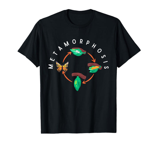 Funny Butterfly Lifecycle Metamorphosis Monarch Butterfly T-Shirt