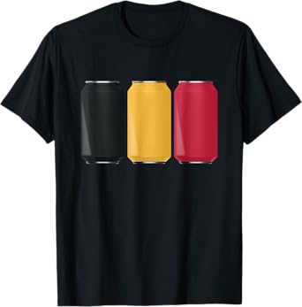 Patriotic Beer Cans Belgium Flag T-Shirt