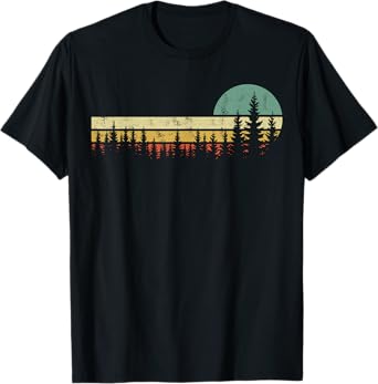 Trees Wildlife Nature Retro Vintage Forest Gifts T-Shirt