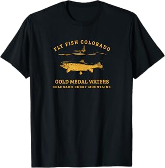 Retro-style Colorado Trout Fly Fishing T-Shirt