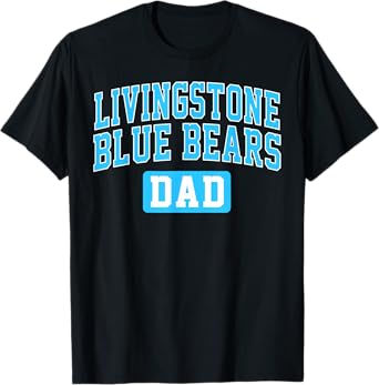 Livingstone College Blue Bears Dad Arch Vintage Design T-Shirt