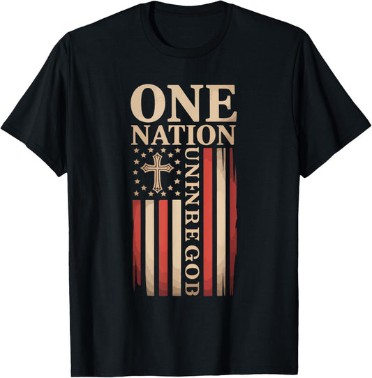 One Nation Under God 4th Of July Patriotic T-shirt