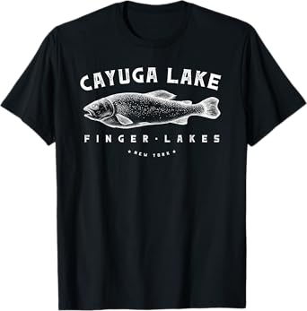 Cayuga Lake Trout Finger Lakes Lake New York Gift T-Shirt