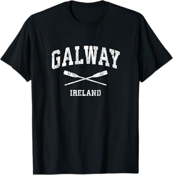 Galway Ireland Vintage Nautical Paddles Sports Oars T-Shirt