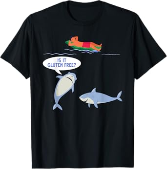 Funny Celiac Disease Wheat Free Shark Animal Gluten Free T-Shirt