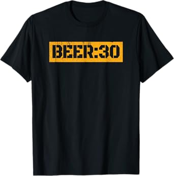 Cool Retro Beer 30 Distressed Graphic Design Beer Meme T-Shirt