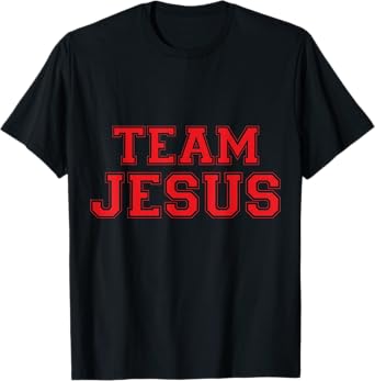 Christian T Shirts Team Jesus (Red)