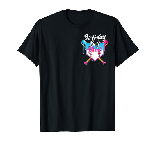 Baseball 9 Year Old Ice Cream Drip Boys 9th Birthday Sweet T-Shirt