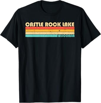 CASTLE ROCK LAKE WISCONSIN Funny Fishing Camping Summer T-Shirt