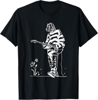 90s Grunge Legend Sketch Alternative Rock Guitarist Vocalist T-Shirt