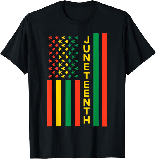 Juneteenth American Flag Black Freedom Day June 19th 1865 T-Shirt