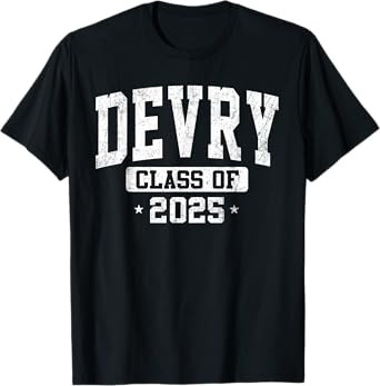 Devry Vintage Arch University Class of 2025 Graduate Arch T-Shirt