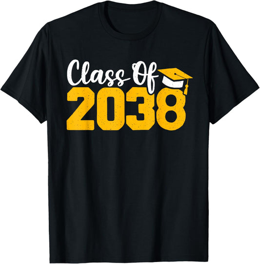 Class Of 2038 Grow With Me First Day Of School Graduation T-shirt by TeeBrew