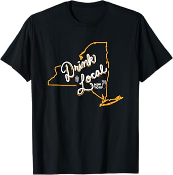 Drink Local New York State Outline Craft Beer T-Shirt T-Shirt
