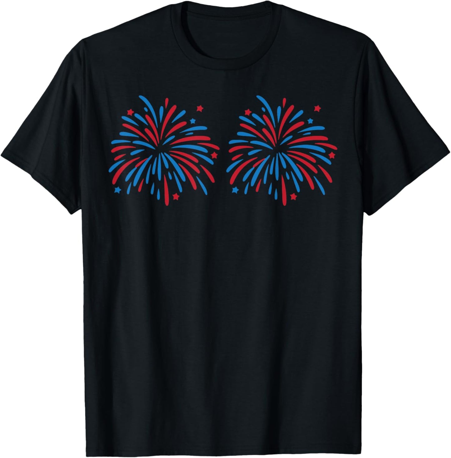 Funny USA Fireworks Couple Just Here For The Fireworks T-Shirt