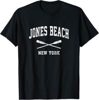 Jones Beach New York Vintage Nautical Paddles Sports Oars T-Shirt